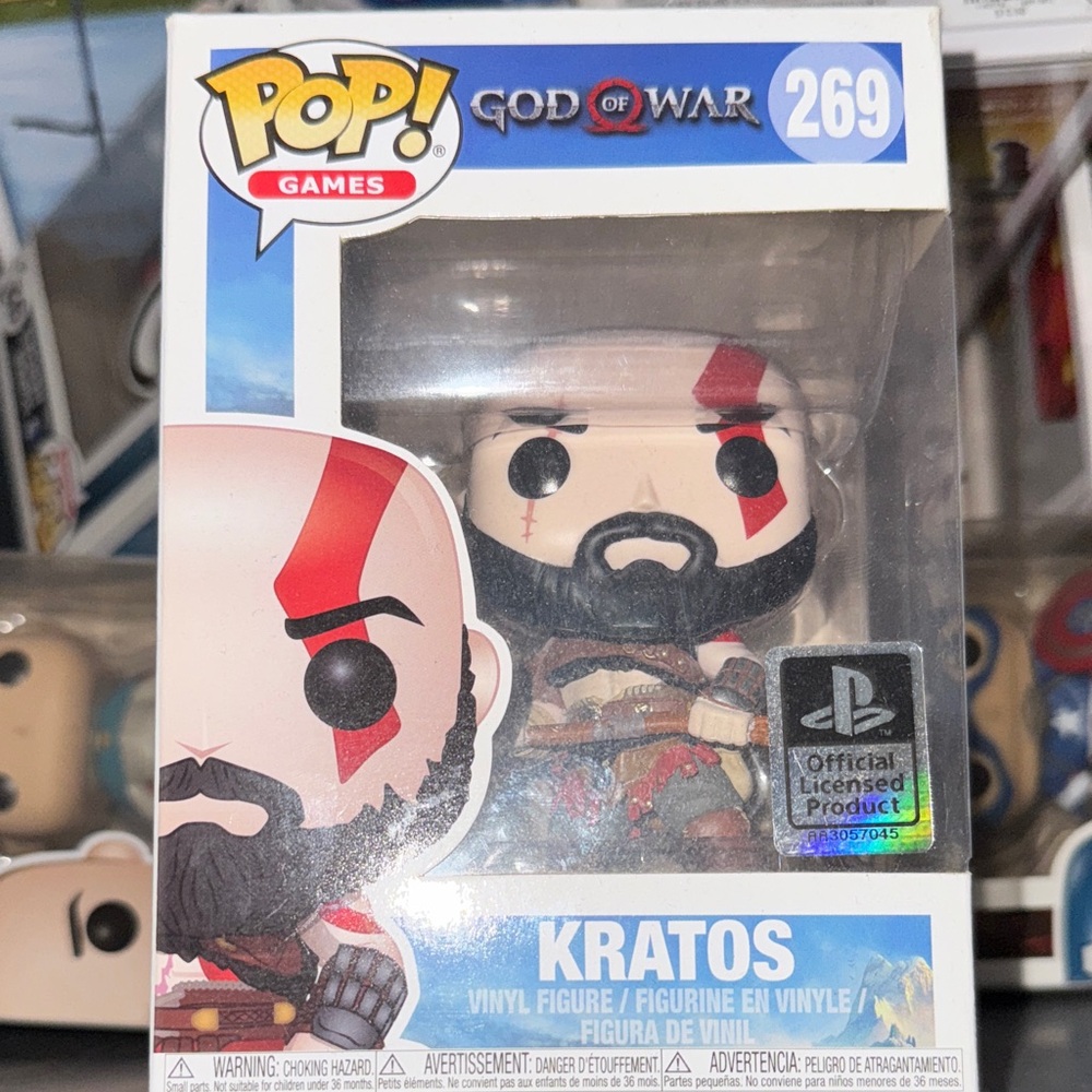 Funko God of War Kratos Vinyl Figure - Black, White, Red